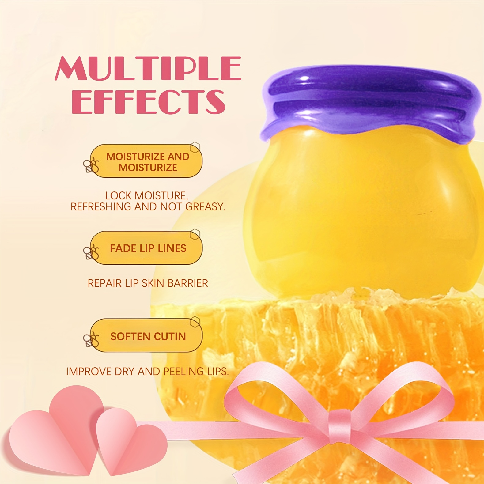 Lip Mask Honey Lip Mask Day Vitamin E Lip Balm Lipstick Lip Temu