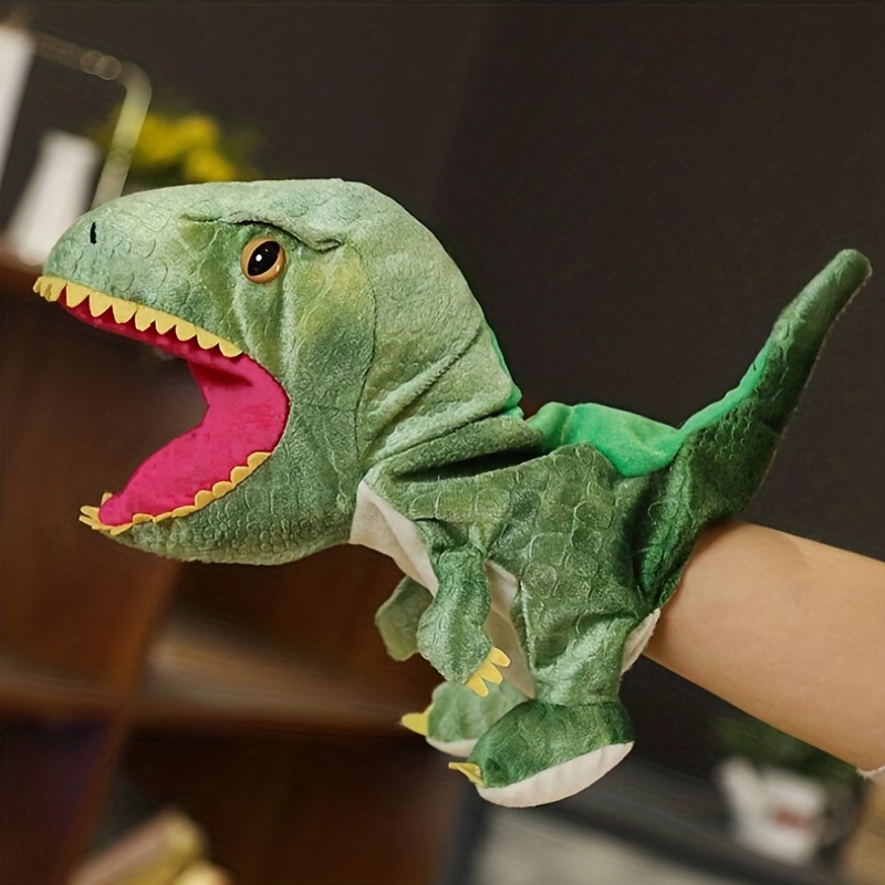 cute plush doll hand puppet parent child game dinosaur crocodile gloves doll storytelling props 3
