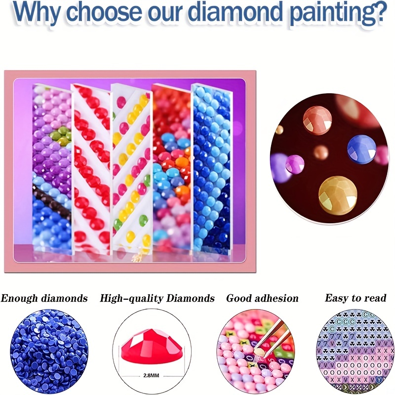Diy 5d Diamond Painting Kits para adultos Niños Principiantes Full
