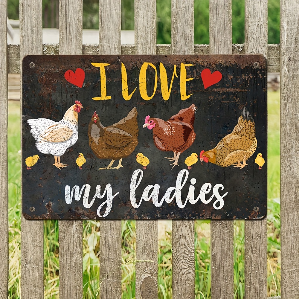 Vintage Chicken Metal Tin Signs Funny Chicken Coop Sign - Temu