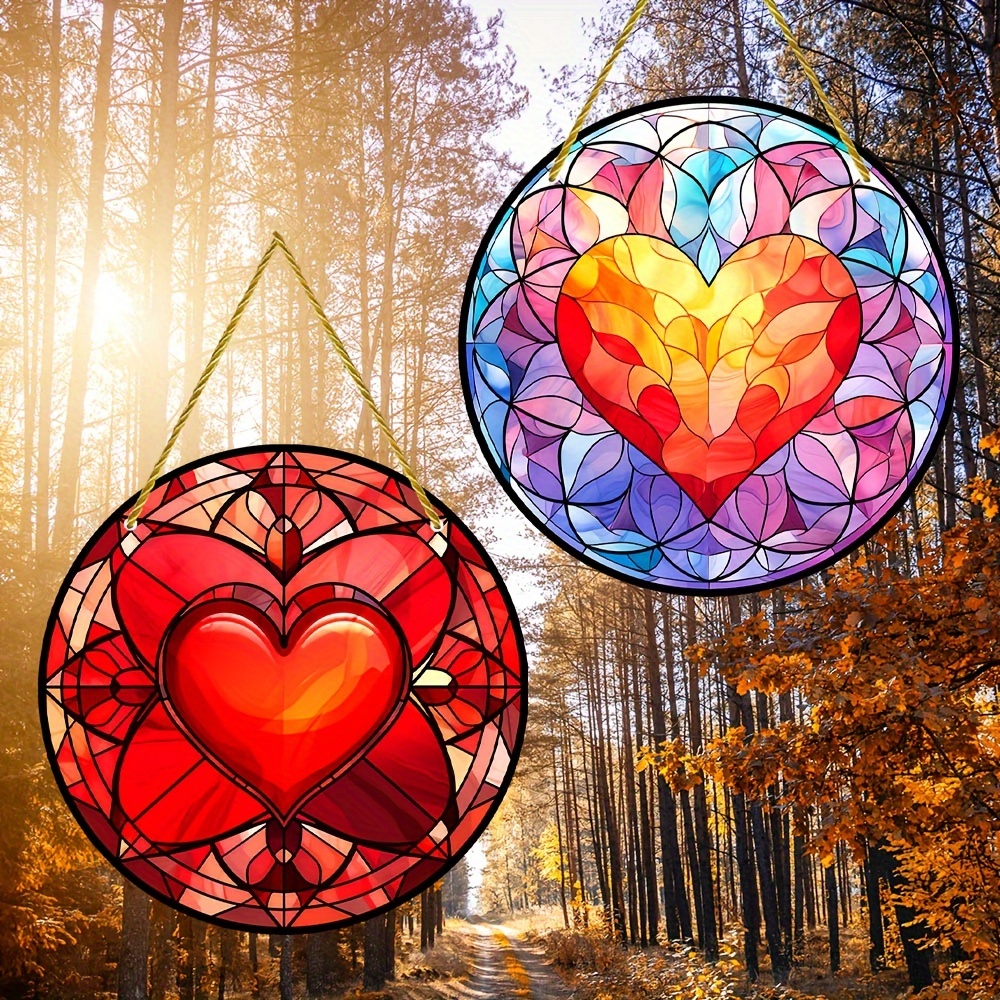 2 Piezas/par Pancartas Decorativas Forma Corazón Día San - Temu
