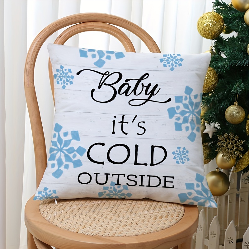 Blue snowflake pillow best sale