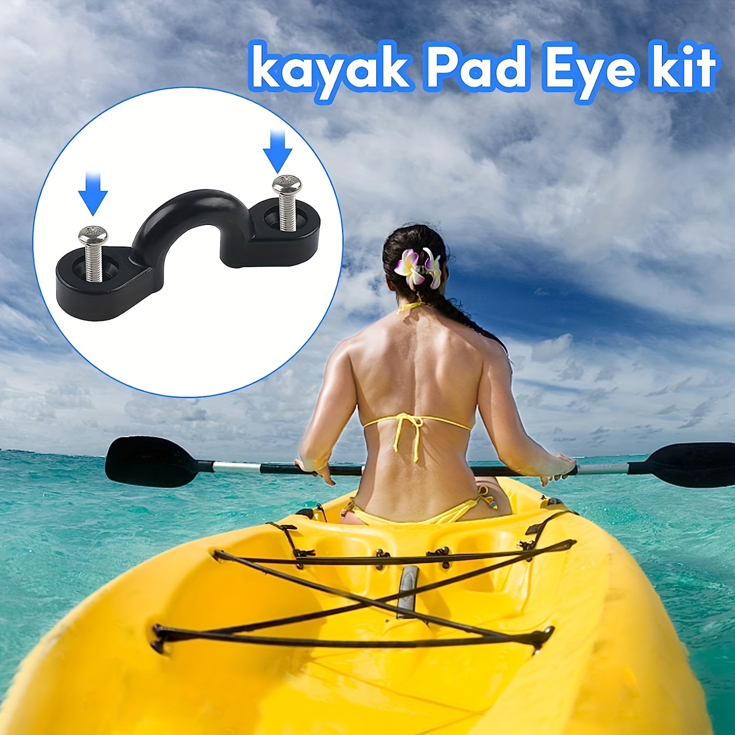 Kayak Rope Buckle Set Zig Zag Cleat Rope/pulleys/pad - Temu
