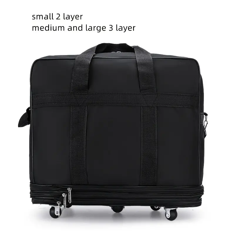 Waterproof Folding Portable Travel Bag Wheels Multilayer - Temu Canada