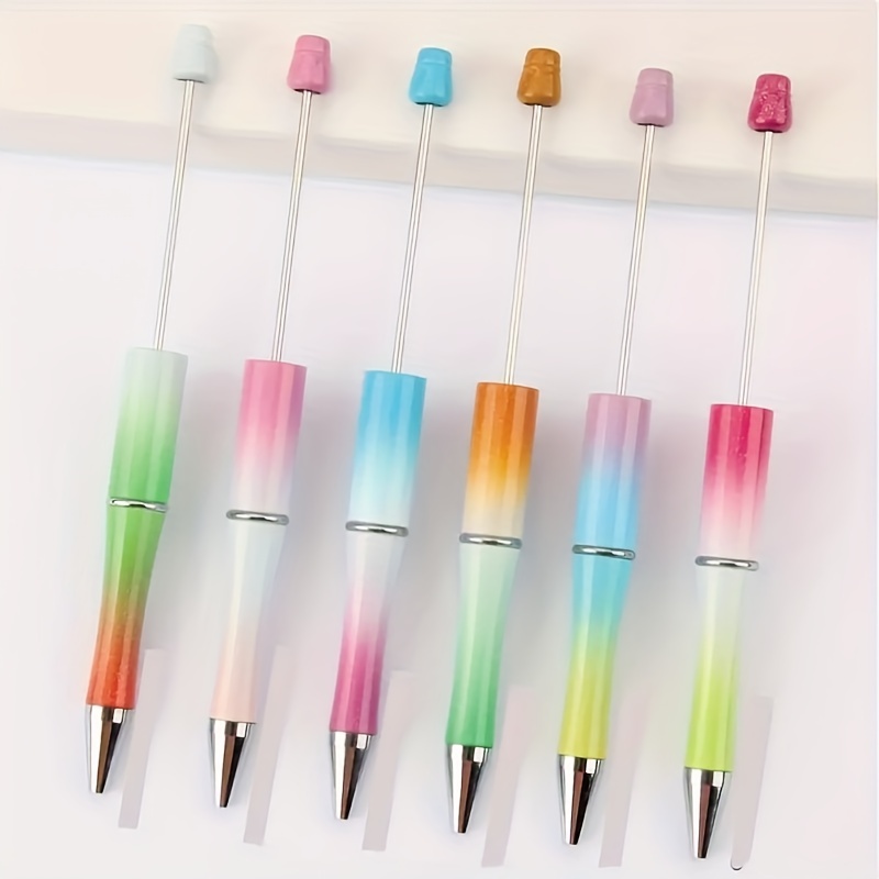 Plastic Beadable Pen 5Pcs Ballpoint Pen Shaft Black Ink Beaded Pens DIY  Pens
