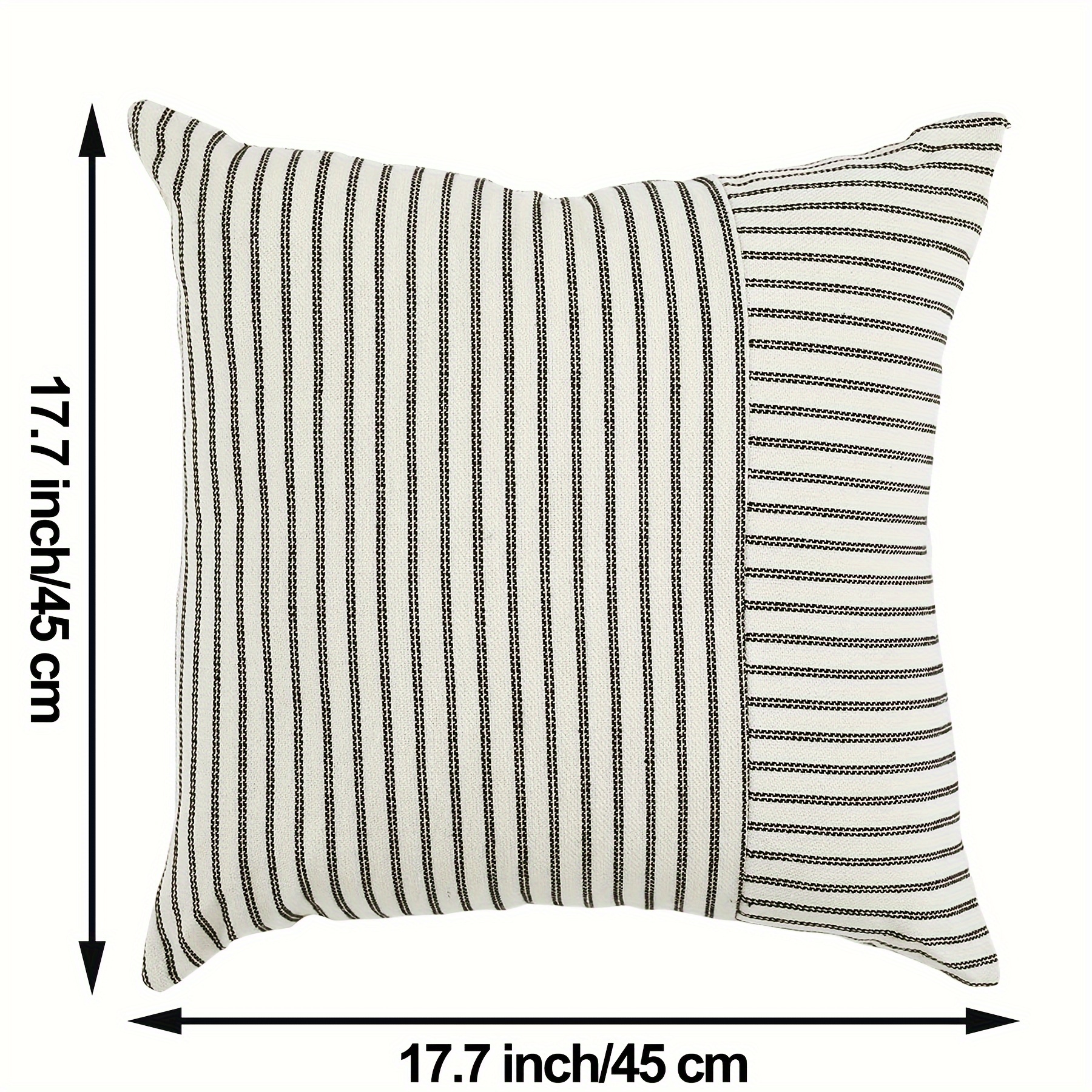 Farmhouse Throw Pillow Covers 18x18, Modern Accent Square Pillow Case,  Decor Indoor/outdoor Pillow Accent, Striped Patchwork Linen Decorative  Pillows Cushion Covers For Couch Chair Bedroom - Temu