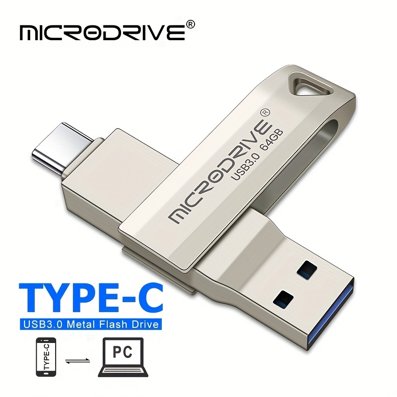 Clé USB 64 GO 3 en 1 Micro Usb Type C et USB Drive Pour tous