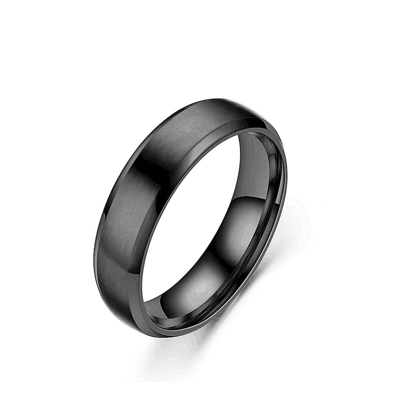 Men's Titanium Steel Matte Ring, Stylish Design