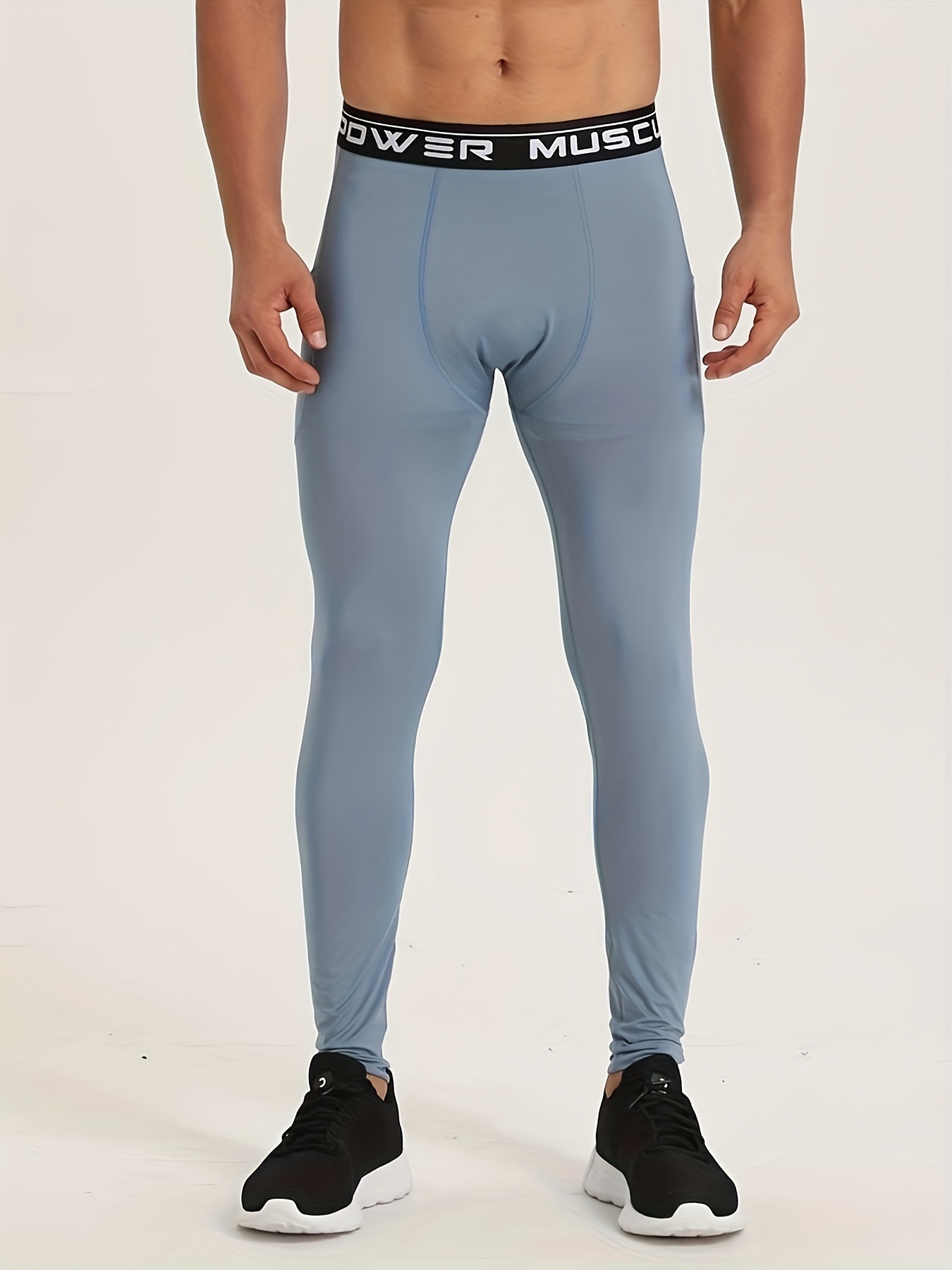 Men's Solid Compression Capri Pants Active High Stretch - Temu Japan