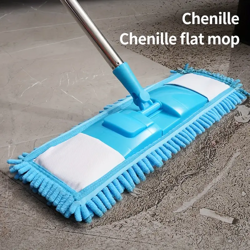 Chenille Flat Mop Cleaning Brush Durable Rotating Floor Temu