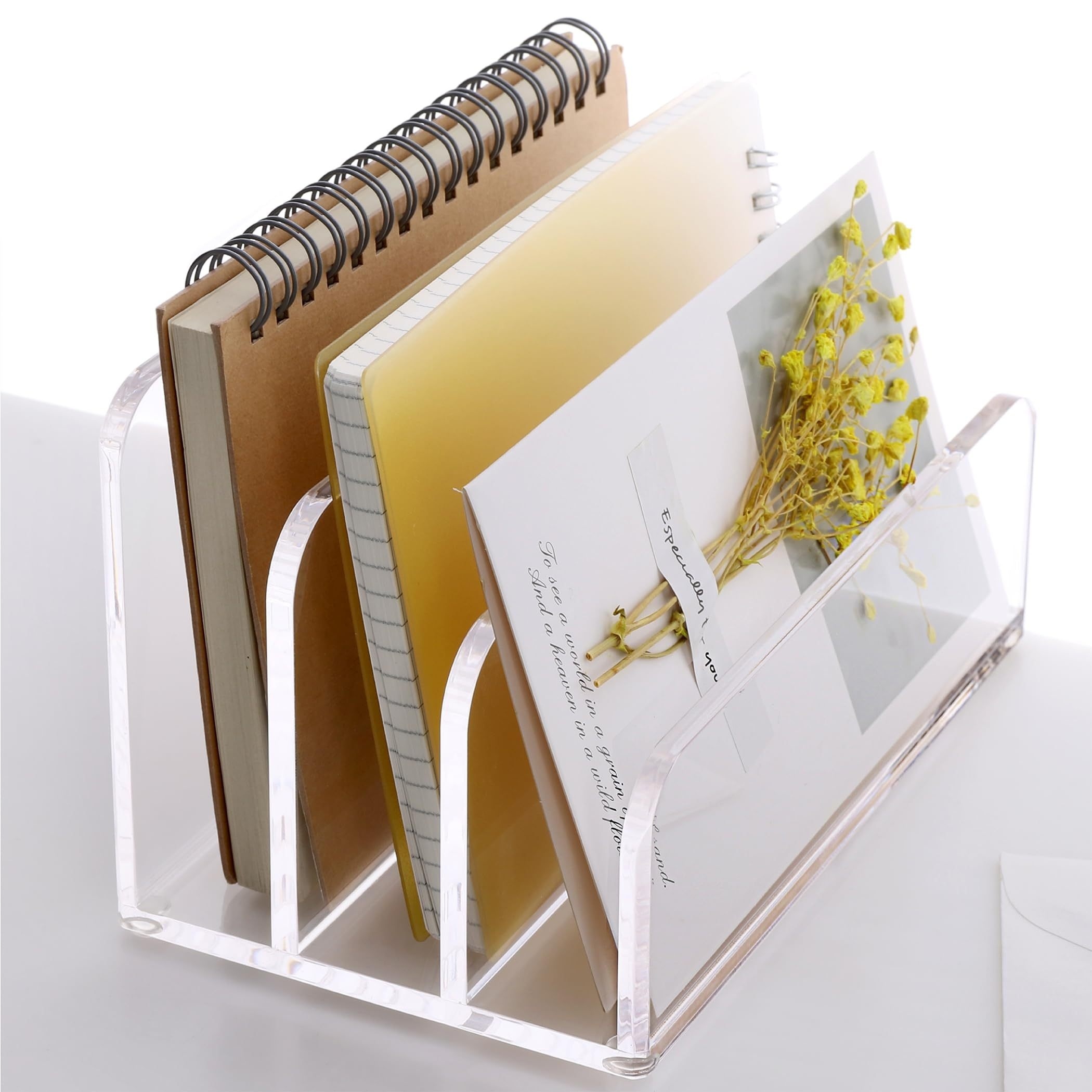 Transparent Acrylic Bookshelf Creative Book Stand Bookend - Temu