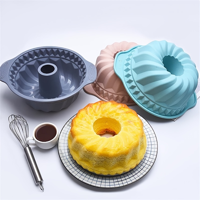Large Spiral Shape Silicone Bundt Cake Pan 10 inch Bread Bakeware Mold  Baking Tools Cyclone Shape Cake Mould DIY Baking Tool