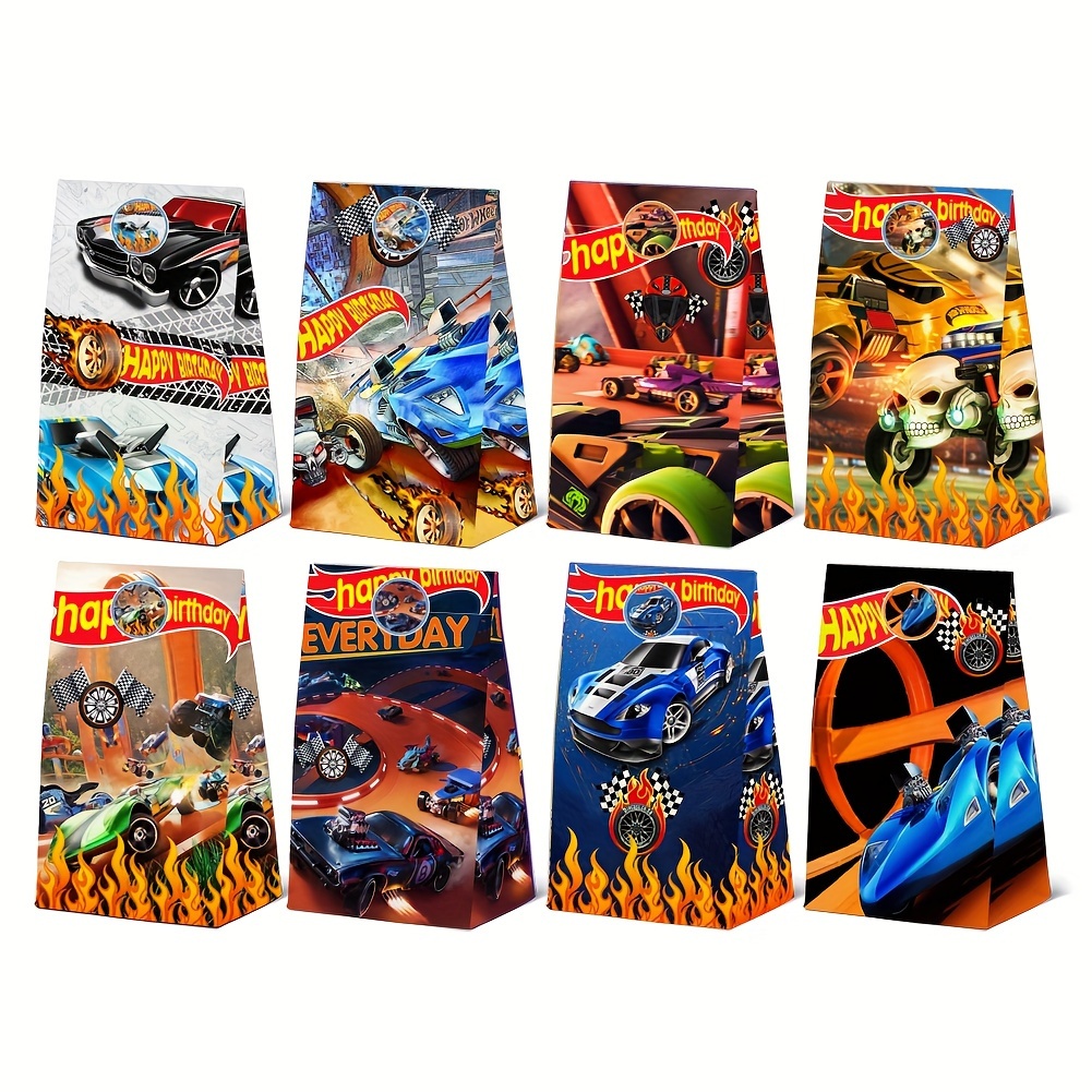  20Pcs Race Car Two Fast Party Favor Bags, Race Car Party Gifts  Bags Racing Birthday Party Decorations for Kids Boys Men Racing Theme 2nd Birthday  Party Race Car Party Supplies 