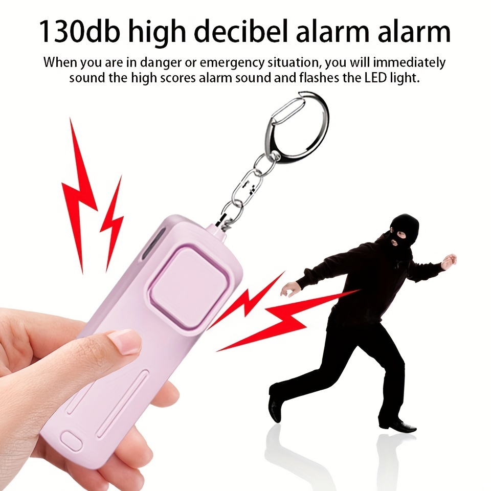 Acheter Porte-clés d'alarme de sécurité d'auto-défense, lampe de poche LED  pour femmes, filles et enfants, alarme sonore d'urgence sûre