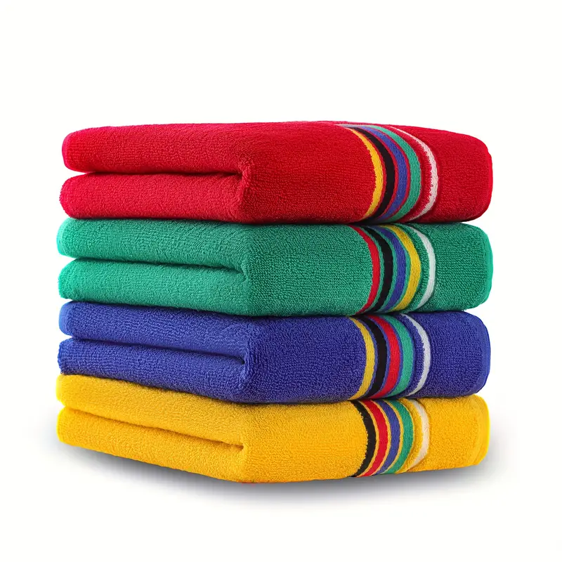 Asciugamani Sportivi Premium 1/4 Pezzi, Asciugamano A Righe In