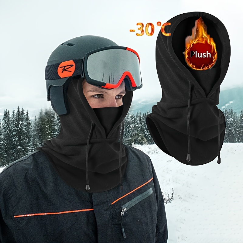 Masque De Ski En Polaire Épaisse Écharpe À Capuche - Temu France