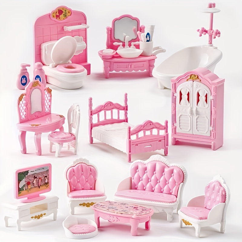 4pcs/set Dollhouse Miniature Cute Silvery Comb Mirror Scissors, Bathroom  Model, Decor Toy, Doll House Accessories