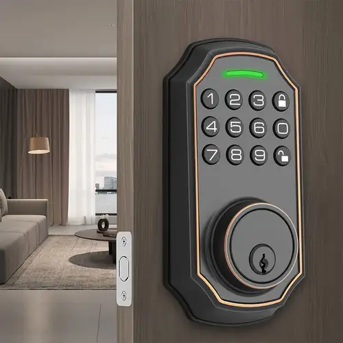 1pc Smart Fingerprint Door Lock, Keyless Entry Lock Mit Griff,  Zinklegierung Biometrisches Schloss, Für Zuhause / Lagerung / Schlafzimmer  / Büro, 90 Tage Käuferschutz