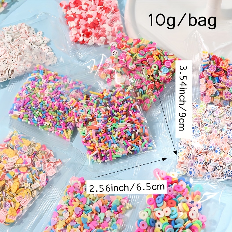 Bag Resin Polymer Clay Glitters Sprinkle Diy Decoration Cute - Temu