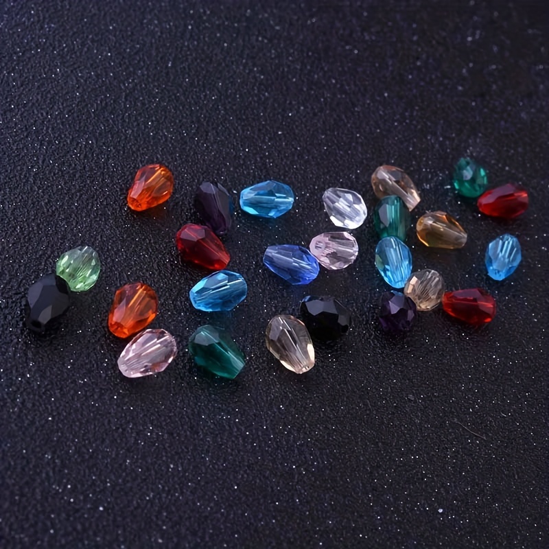 72pcs Water Drop Crystal Beads for DIY Jewelry Making