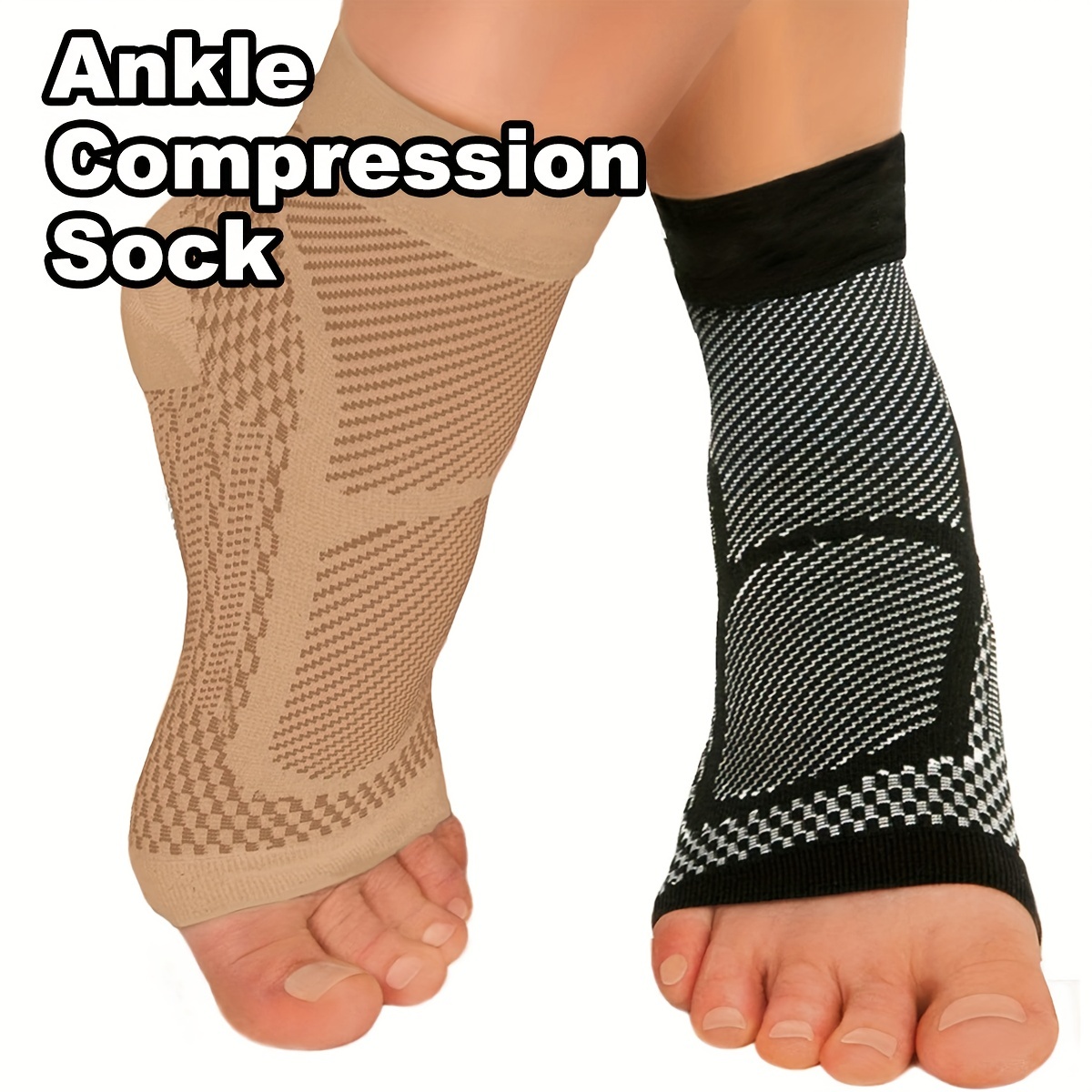 Breathable Toeless Ankle Compression Socks Arch Support - Temu Canada