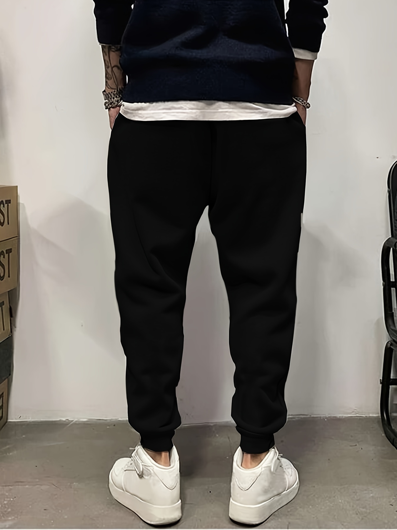 Stylish Letter Print Men's Sweatpants with Drawstring Jogger Pants