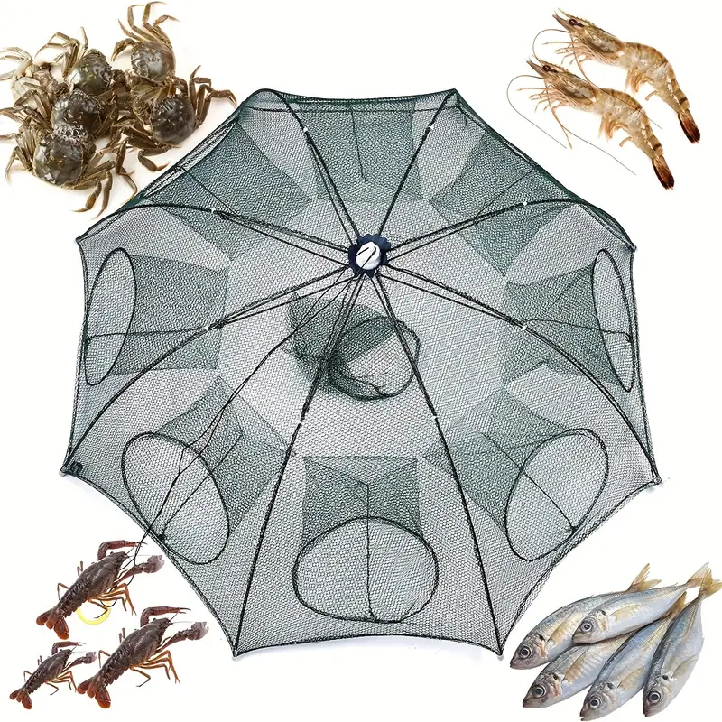 Foldable Fishing Net Trap Catching Crab Fish Minnow Crawdad - Temu
