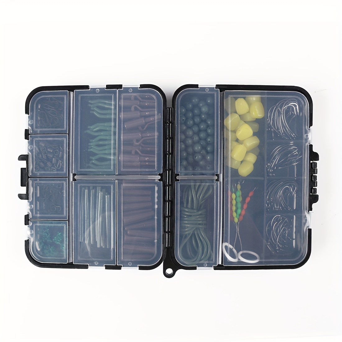 Complete Fishing Tackle Kit With Storage Box Includes Hooks - Temu