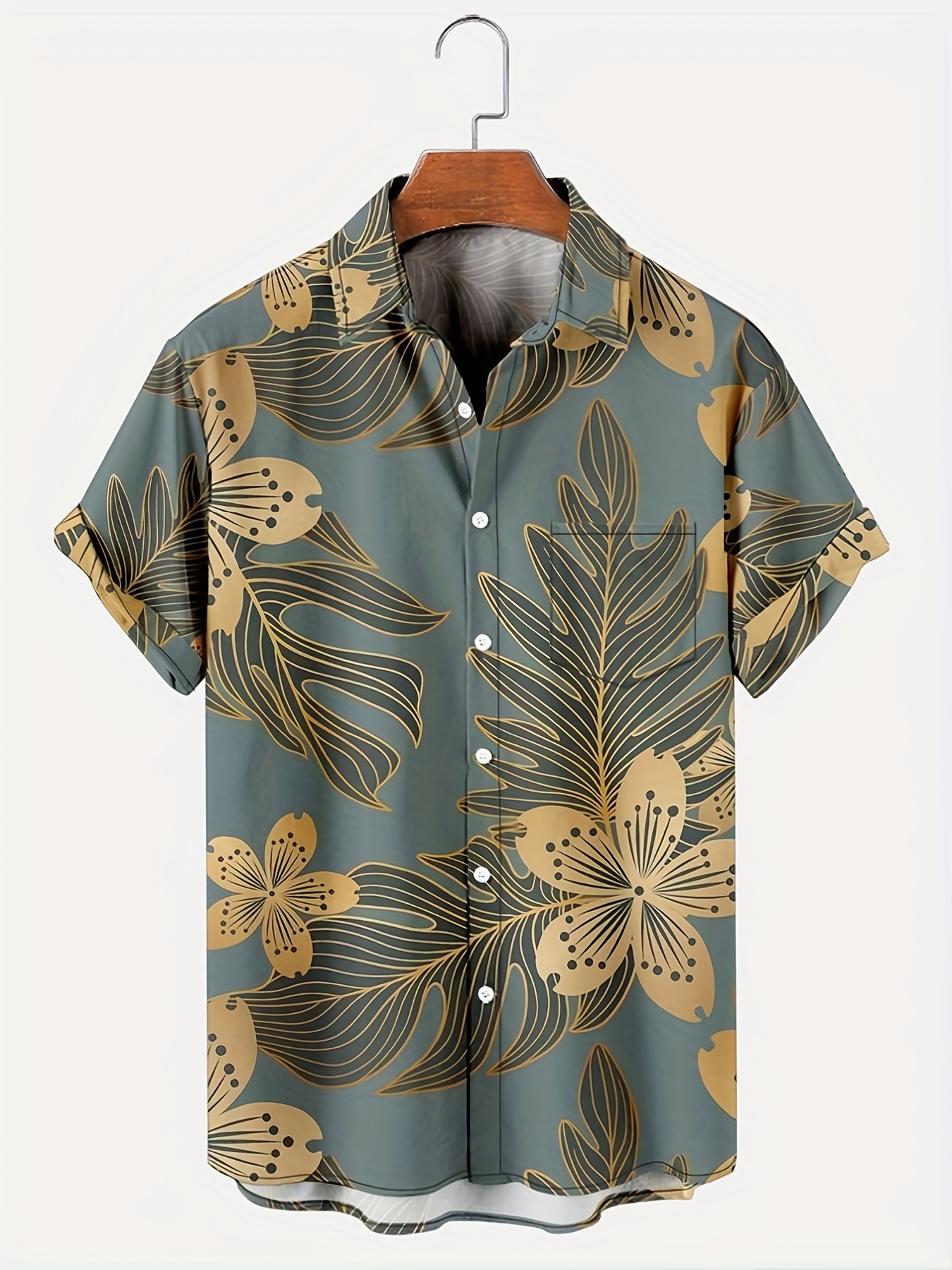 Men's Floral Button-Up Shirt
