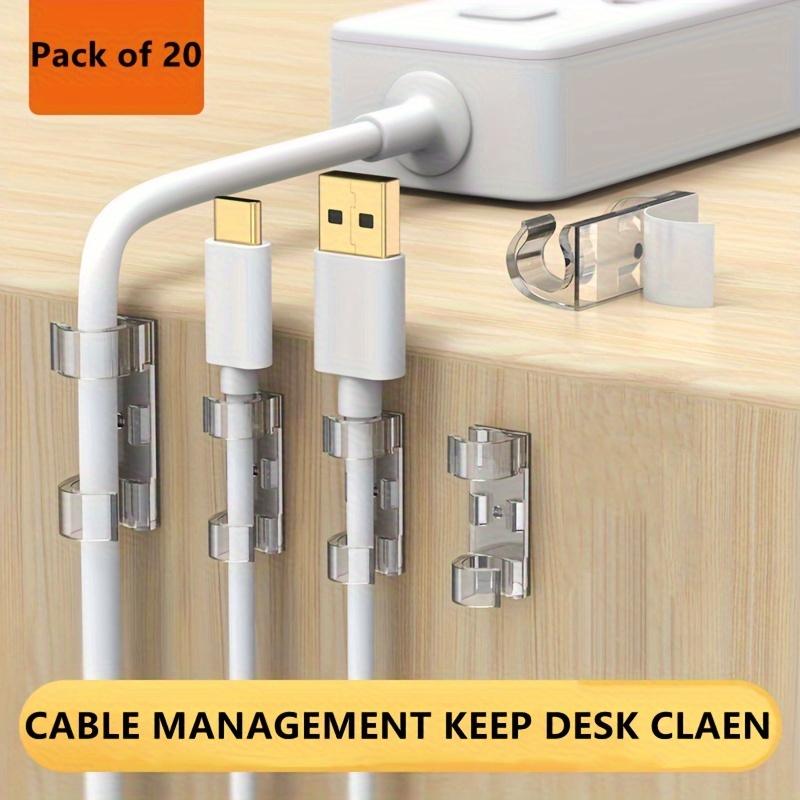 Red de gestión de cables - Gestión de cables debajo del escritorio -  Bandeja flexible para organizar cables debajo del escritorio, color blanco