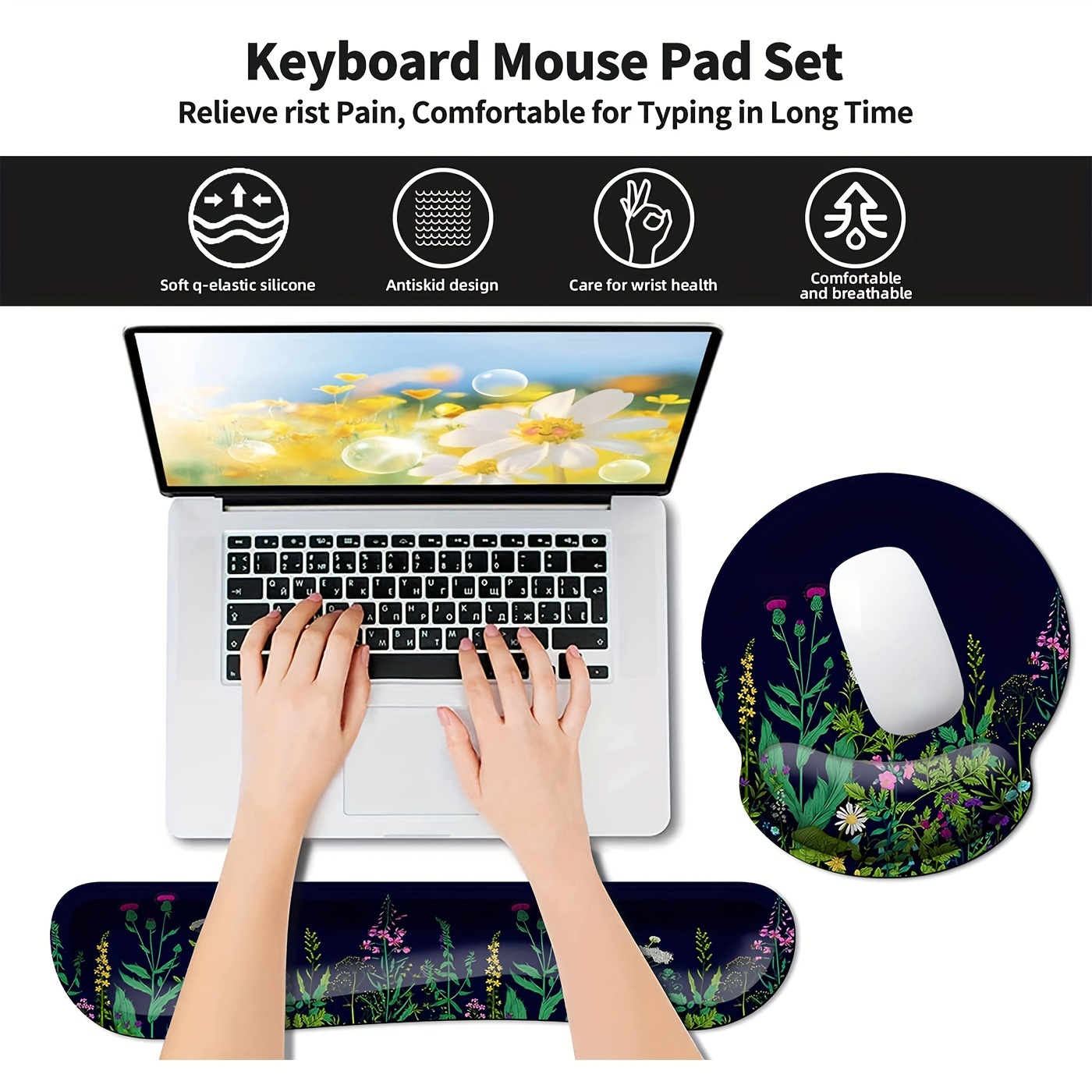 Ergonomic Keyboard Wrist Rest Pad - Comfortable And Lightweight Memory Foam  Wrist Rest Pad Wrist Pad