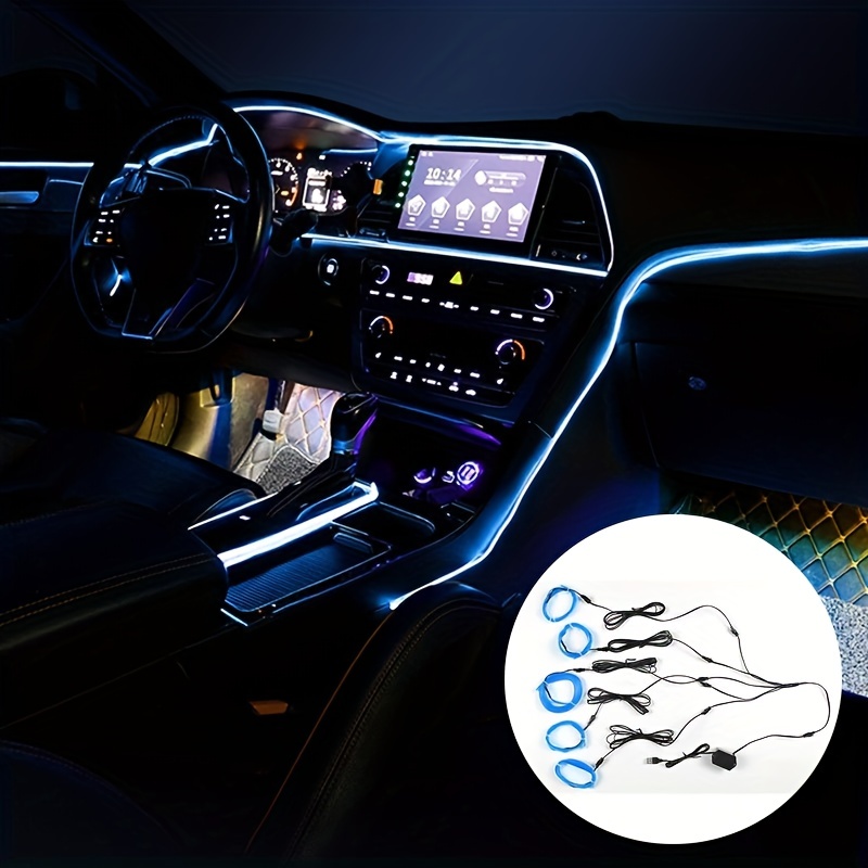 Vollfarb-Streamer-Auto-Umgebungslichter, Universal-LED-Innenraum,  Versteckte Symphonie-Atmosphärenlampe, Armaturenbrett-Panel-Dekoration,  Auto-Kaltlic