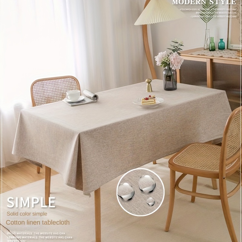 1PC Imitation chanvre nappe ronde avec dentelle dîner nappe Table basse  Simple nordique po -Gray-90cm-2.95FT