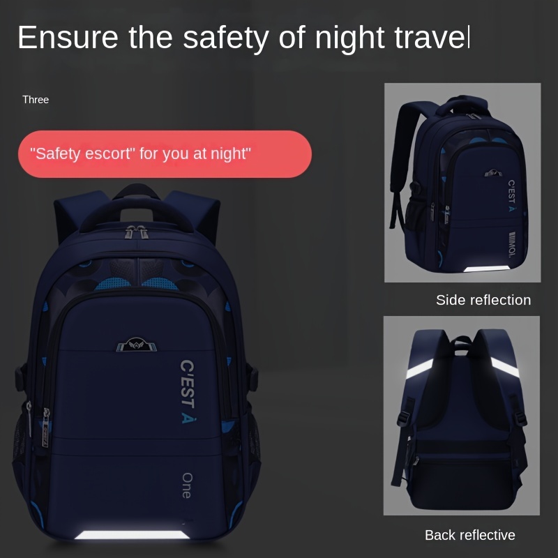 Waterproof Children's Bookbag, Boys Children's Schoolbag, Casual Travel Bag,  Glow In The Dark Backpack, Preppy Large-capacity Travel Bag - Temu