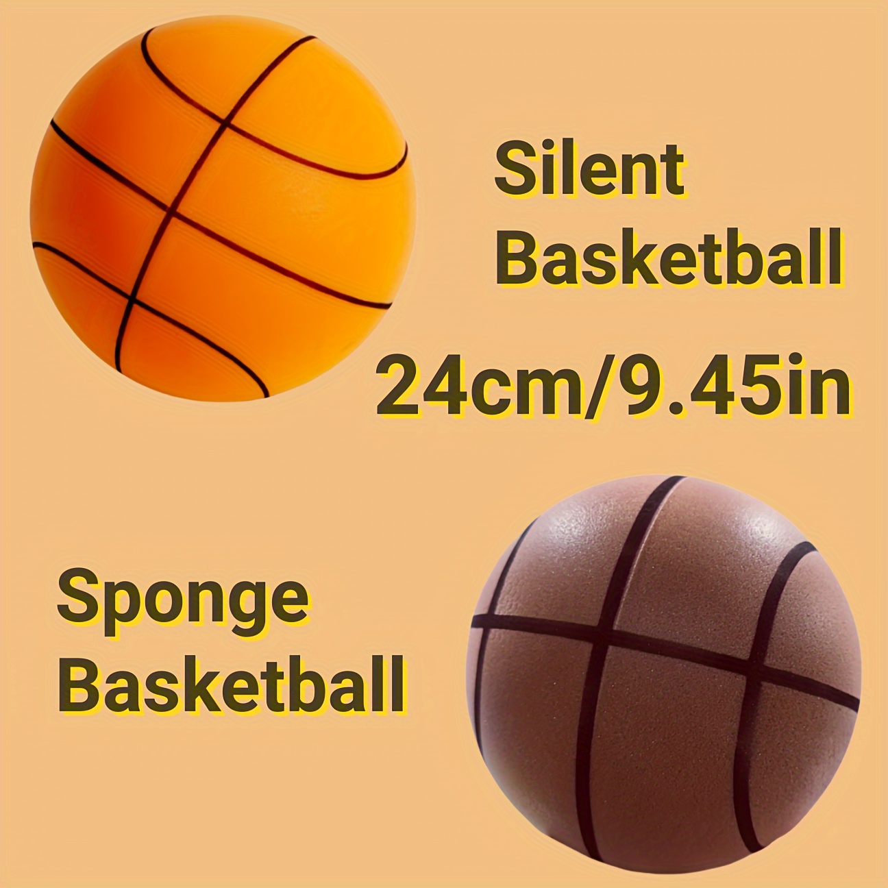 Diameter 24cm Silent Basketball Foam Sports Ball Indoor Mute