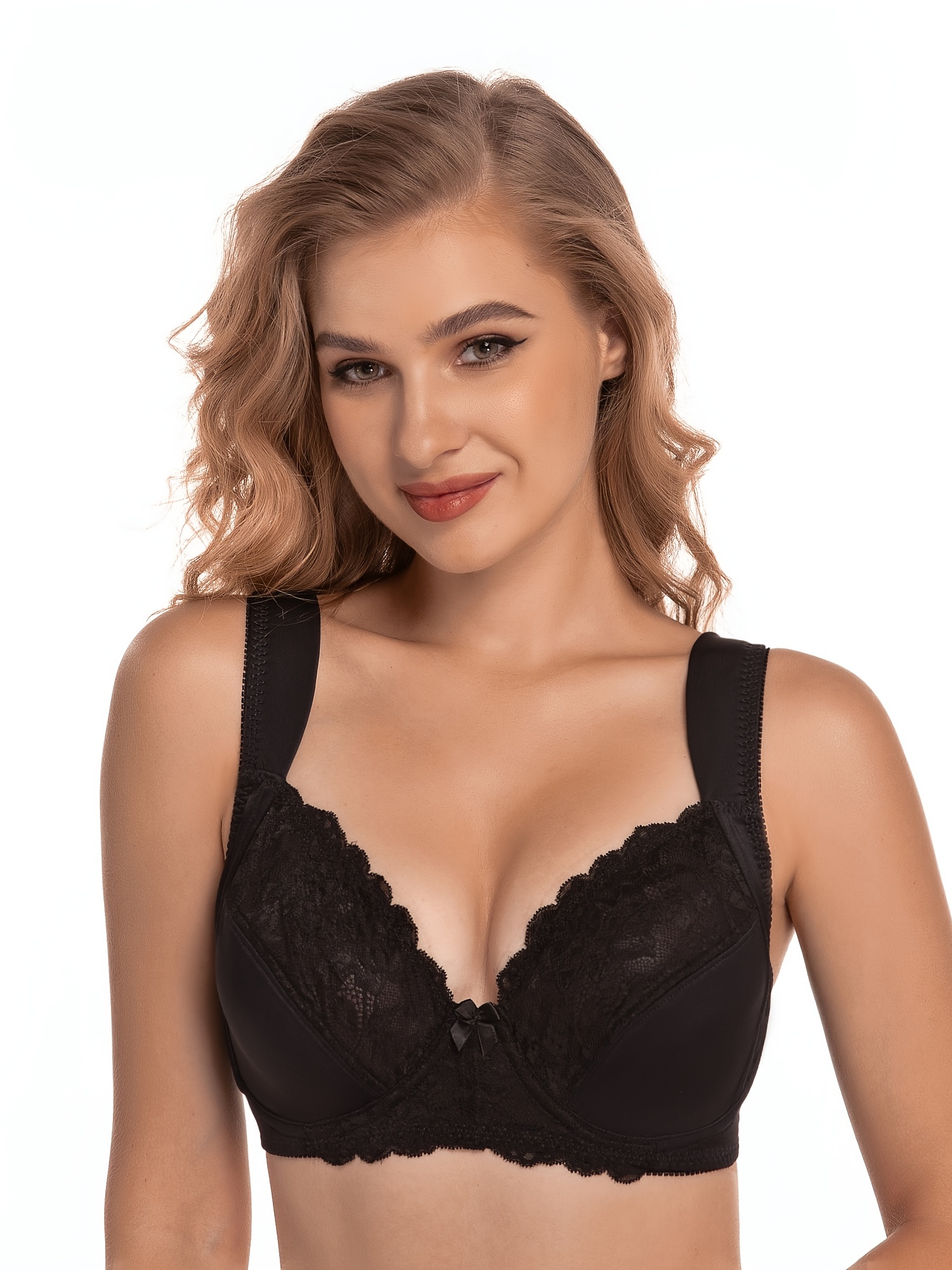 Letter Strap Push Bra Thin Comfortable Lace Bra Women's - Temu