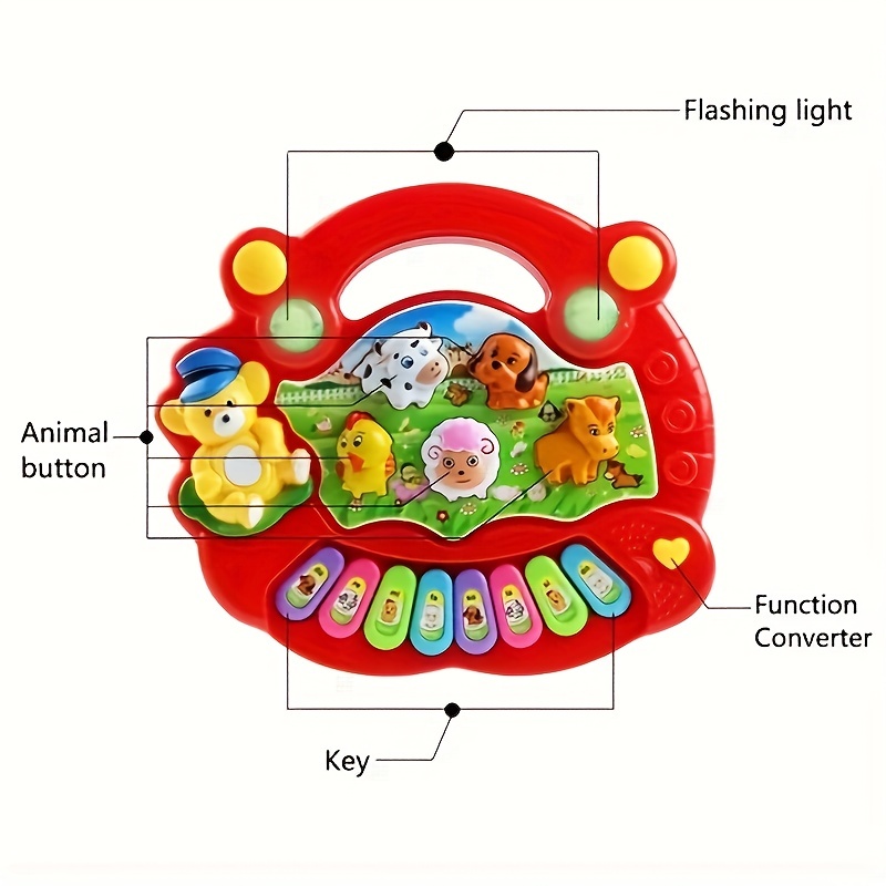 Kids Musical Toy With Animal Sound Kids Piano Keyboard - Temu