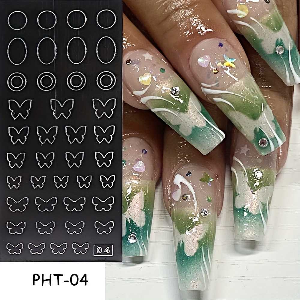  10 Sheets Airbrush Nail Stencils Stickers for Nail Art, 3D  Self-Adhesive Butterfly Heart Snowflake French Design Hollow Printing  Template Stencil Nail Guide Supplies for DIY Manicure Décor. : Beauty &  Personal