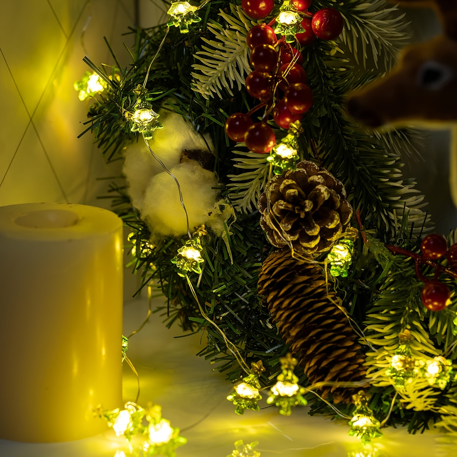 Achetez 4 cm de Noël de Noël Batterie à LED Alimentée à LED de