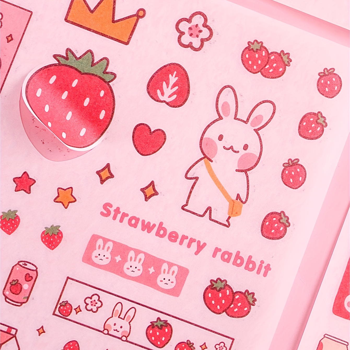 Cartoon Rabbit Stickers Cute Handbook Decoration - Temu