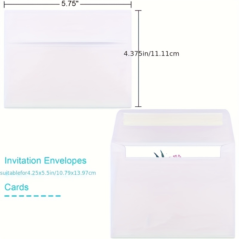 20/50 Enveloppes Blanches 4 X 6 Pouces/10,16 X 15,24 Cm
