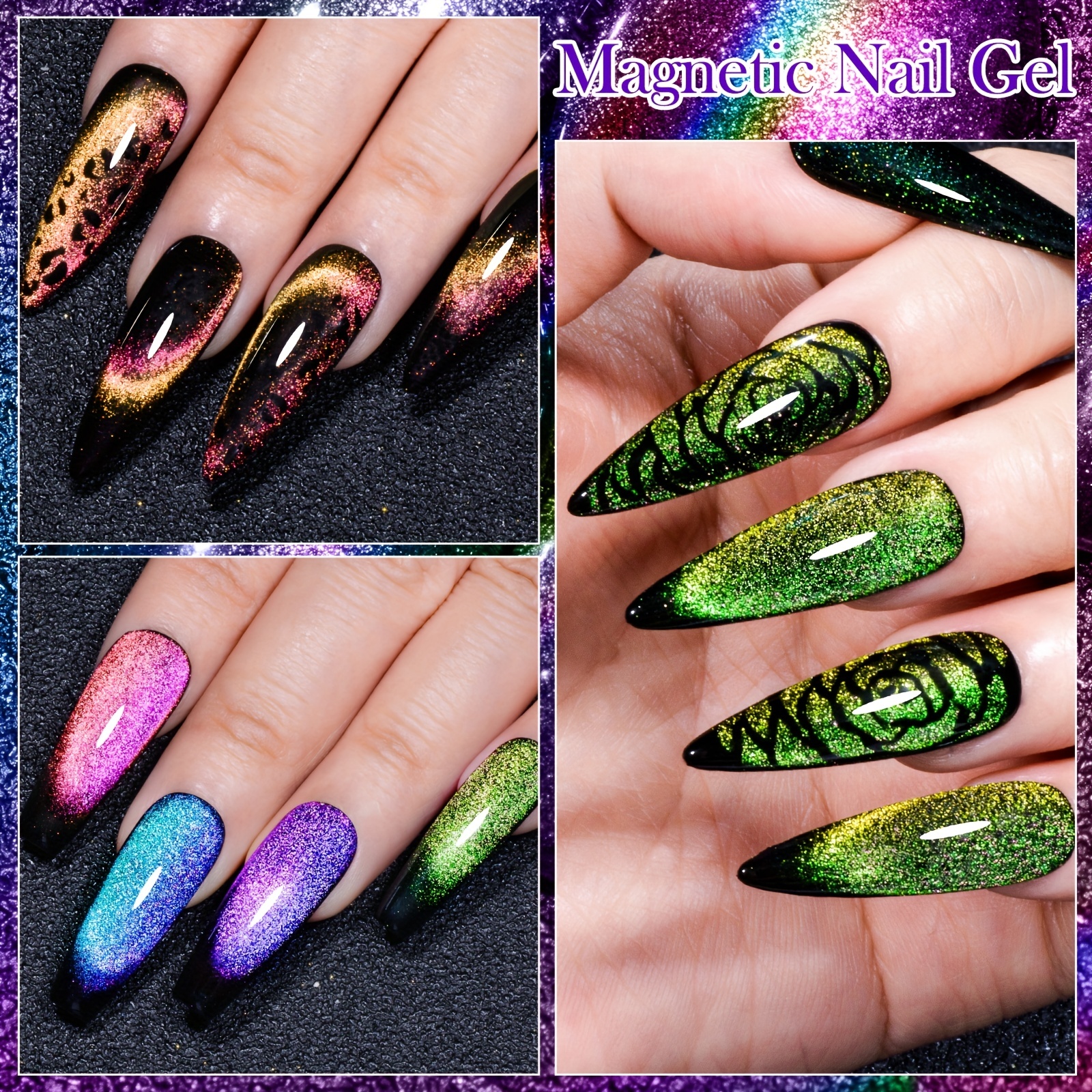Fluorescent crystal green cat eyes gel nail art – Hipsterr Biotechnology –  Nail Products Manufacturing