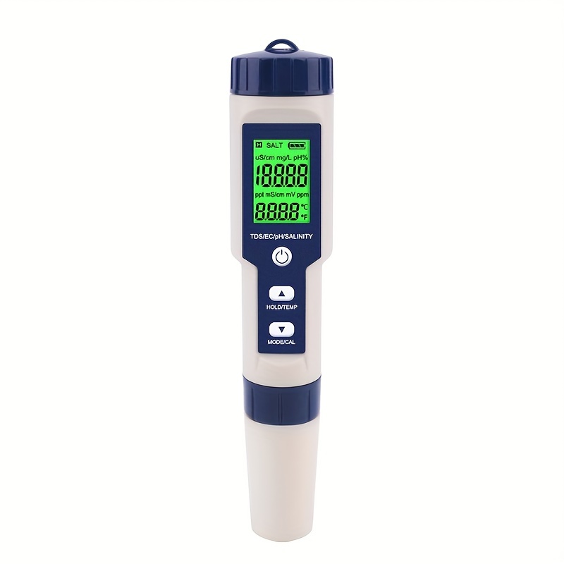 2PCS/Set Portable Digital Temperature TDS EC pH Meter Test Pen LCD Display  Litmus Tester for Water Quality Purity Detector 5 in1