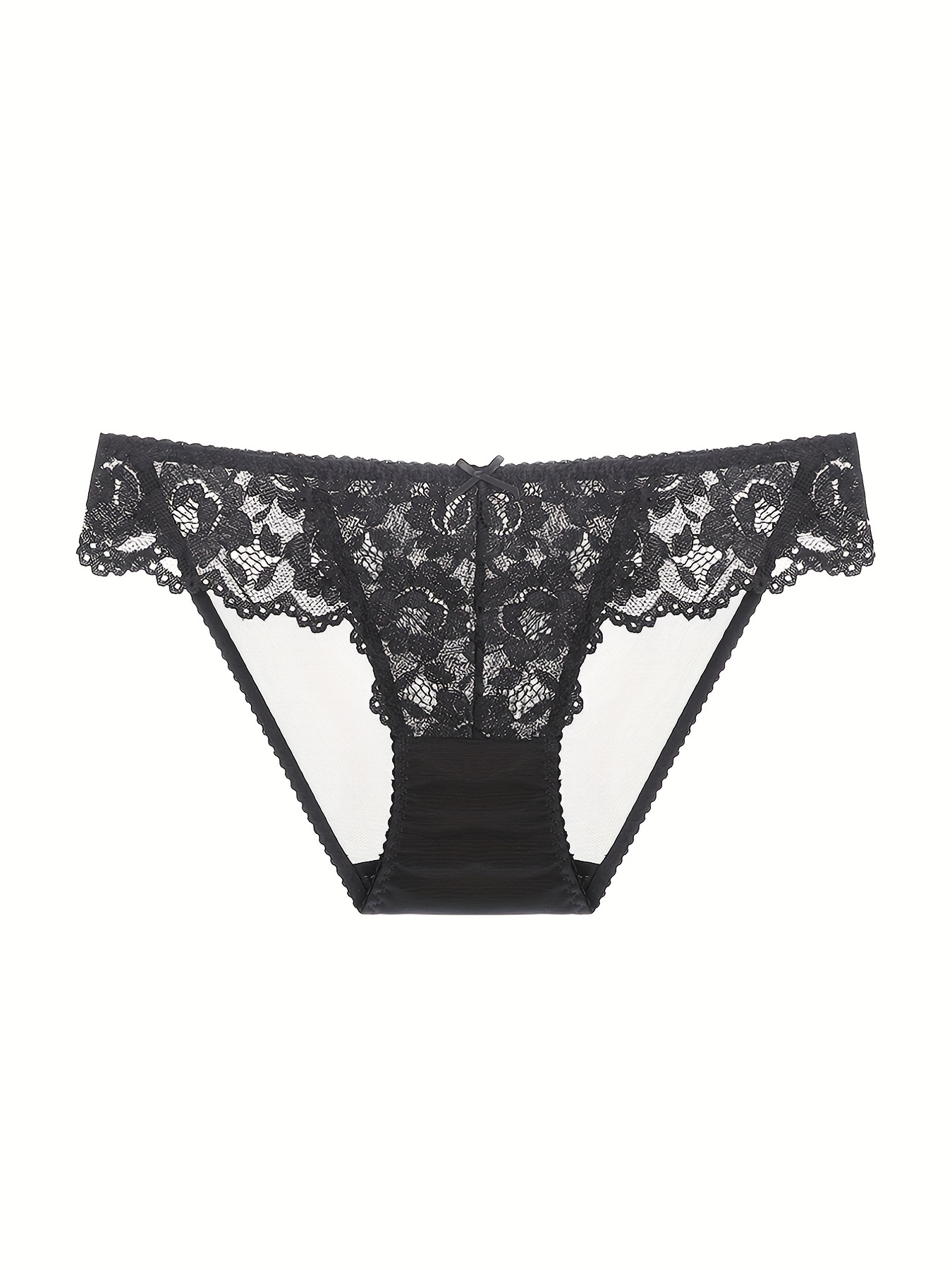 Women's Bra Set, Ladies Sexy Lace Push Up Bra & Panties Briefs Underwear  Lingerie,Black,85C