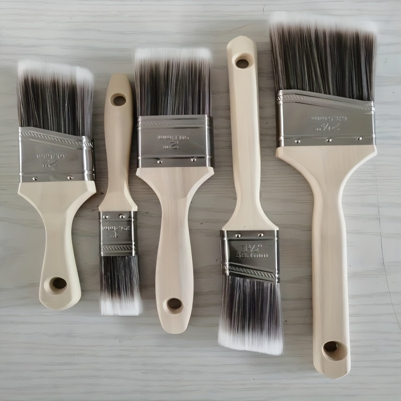 Thickened Wooden Handle Paint Brush Wooden Handle Brush - Temu