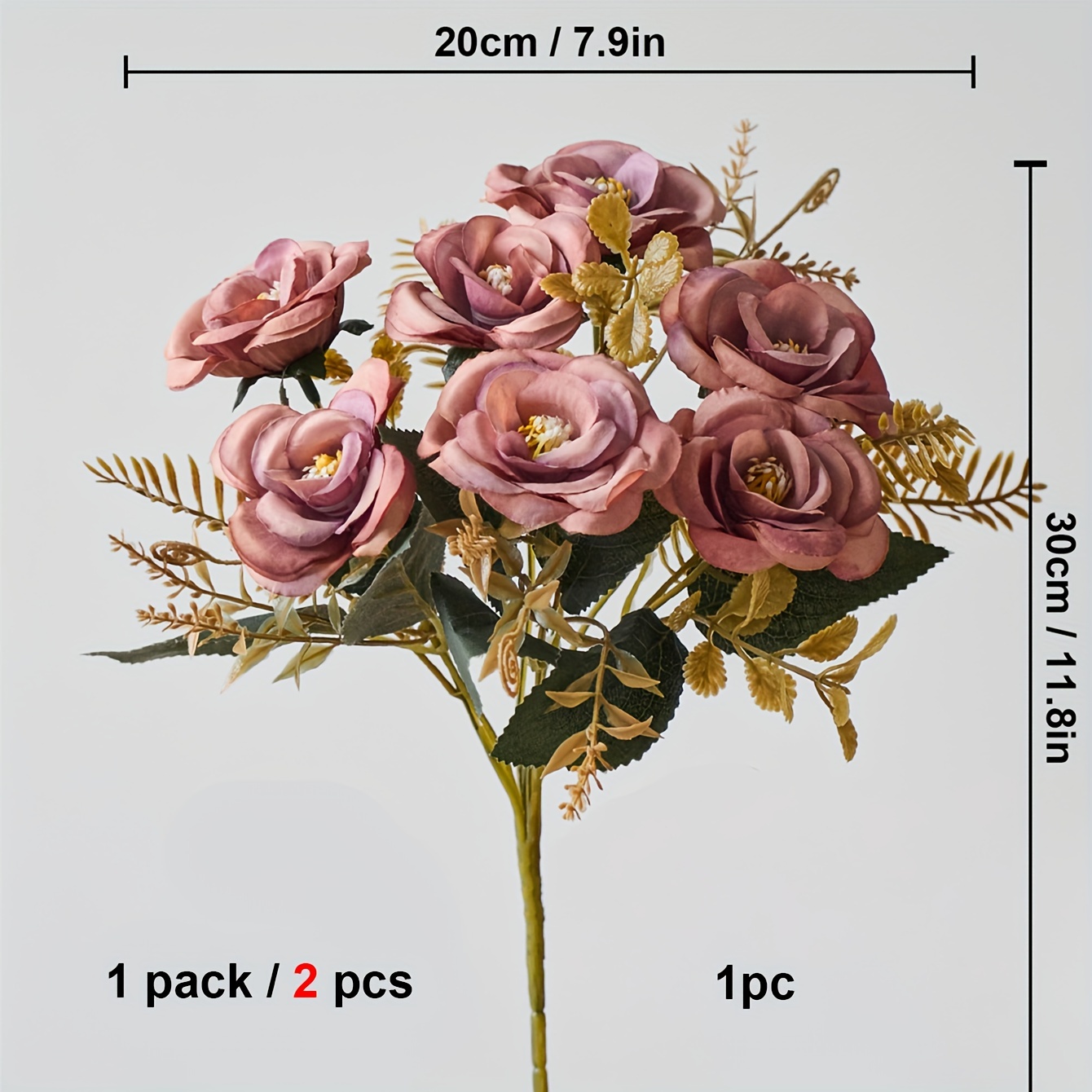 Artificial Peony Flower Bouquet, Vintage Fake Peony Flowers Arrangements  Artificial Centerpiece For Office Party Home Decoration And Wedding Bride  Bouquet, Winter Xmas Christmas Decor, Spring New Year Decor - Temu