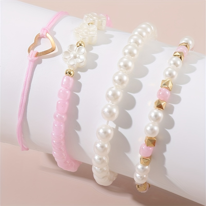 5pcs/ Set Beaded Bracelet Bohemian Girl - Free Shipping to N.A.