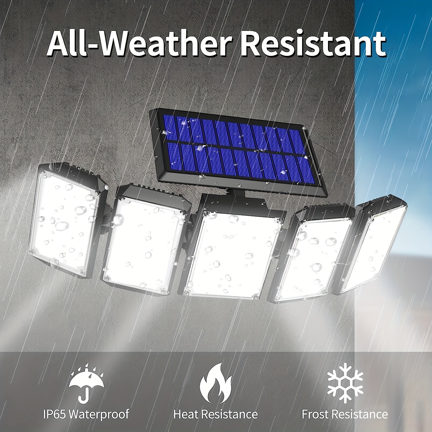 Luces solares para exteriores con sensor de movimiento – Nueva  actualización de 268 ledes, luz de seguridad solar IP65, impermeable, luces  de pared