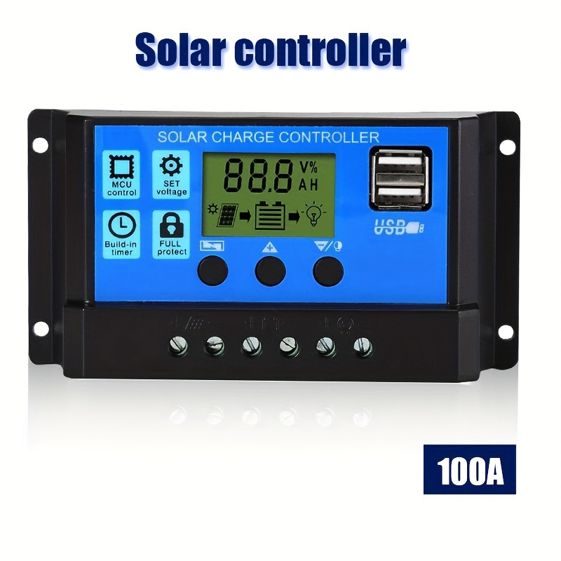 30A 20A 10A Solar Charge Controller Solar Panel 12V 24V Auto
