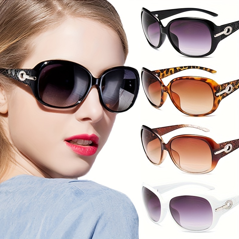 Óculos de sol femininos com lentes gradientes grandes óculos